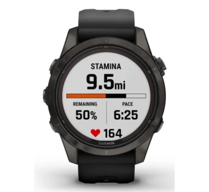 Hodinky Garmin Fenix 7S Pro 42mm Sapphire Solar šedé titánové DLC s čiernym remienkom Hodinky Garmin Fenix 7S Pro 42mm Sapphire Solar šedé titánové DLC s čiernym remienkom