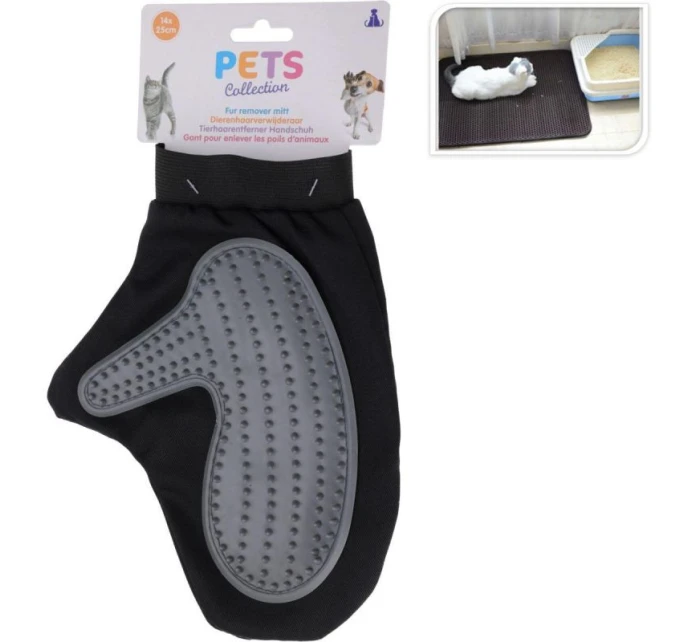 RUKAVICE NA ČESANIE PSA A MAČKY JEDNÝM PRSTOM