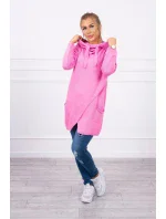 Sveter s obálkou dole svetlo ružový