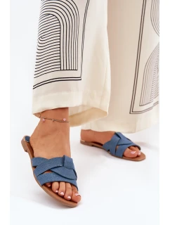 Ploché Dámské Sandály S Se Pásky Džínové model 21689369 - Boto