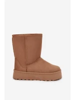 Dámské Zimní Boty S Kožíškem Hnědé model 21706810 - Boto Dámské Zimní Boty S Kožíškem Hnědé model 21706810 - Boto