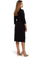 model 15100772 Zavinovací šaty s vázáním černé - STYLOVE