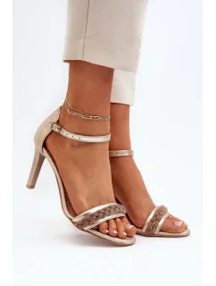 Sandále na podpätku model 194688 Step in style