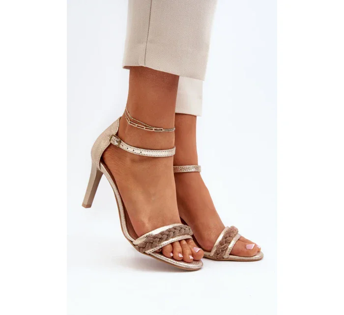 Sandále na podpätku model 194688 Step in style