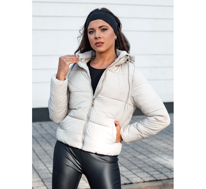 Dámska zimná páperová bunda NORDPUFF s kapucňou sivá FashionStreet TY4645