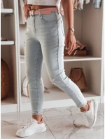 Dámské úzké džínové kalhoty s páskem blue Dstreet model 21984727 - FashionStreet