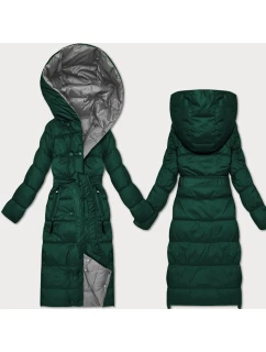 Obojstranná zimná bunda Minority s pruhmi Dark Green-Grey (M2-6519-33+61)