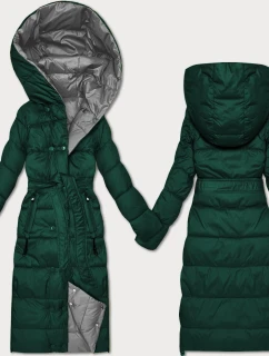 Obojstranná zimná bunda s pruhom Minority tmavozeleno-sivá (M2-6519-33+61)