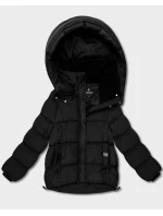 kurtka z kapturem czarna model 21765112 - HAPPY HOUSE