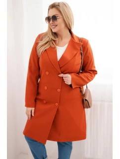 Dámský kabát Plus Size s límcem model 21959212 - K-Fashion