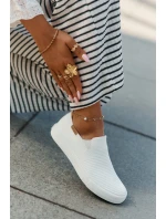 Dámské Tenisky SlipOn Big Star model 21693204 Bílé - Big Star Shoes Dámské Tenisky SlipOn Big Star model 21693204 Bílé - Big Star Shoes