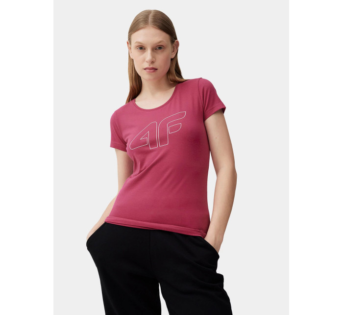 Dámske tričko s potlačou 4FSS23TTSHF583-53S ružové - 4F