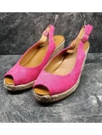 Dámske sandále na podpätku Fuchsia dark. ružová - Super me
