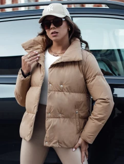 Dámská prošívaná zimní bunda béžová Dstreet model 21980399 - FashionStreet