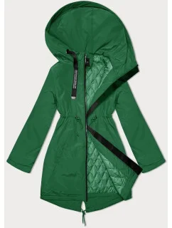 Zelená dámská bunda parka pro přechodné období Miss model 19586821 - Miss TiTi