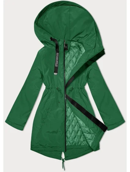 Zelená dámská bunda parka pro přechodné období Miss model 19586821 - Miss TiTi