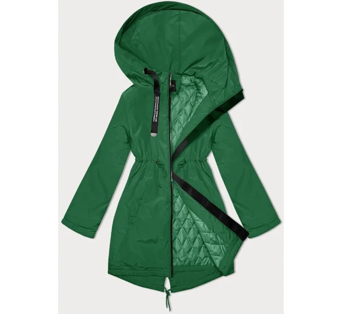 Zelená dámská bunda parka pro přechodné období Miss model 19586821 - Miss TiTi