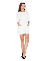 Dámské šaty ecru model 4485744 - Katrus Dámské šaty ecru model 4485744 - Katrus