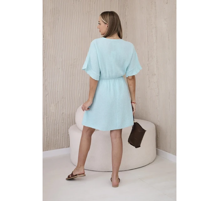 Mušelínové šaty s pasem mincovna