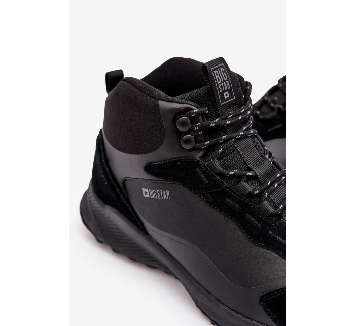 Męskie Buty Trekkingowe Ocieplane Czarne Big Star MM174334