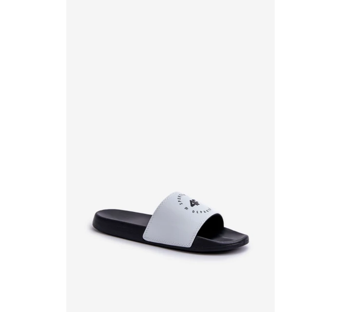 Damskie Klapki 4FMM00FFLIF044A-10S Biało-Czarne Damskie Klapki 4FMM00FFLIF044A-10S Biało-Czarne