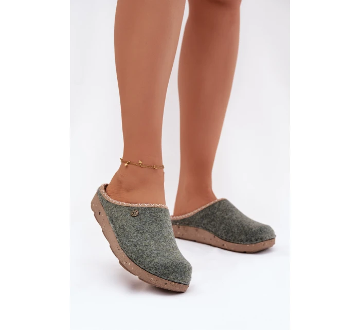 Domácí obuv Dámské pantofle model 21786990 Zelené - Inblu