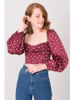 Bluzka model 18484164 bordowy - FPrice