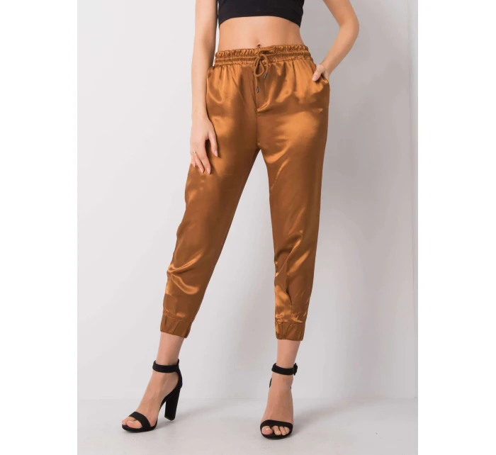 Kalhoty 217 SP model 15060881 hnědá - FPrice Kalhoty 217 SP model 15060881 hnědá - FPrice