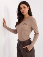 Bluzka RV BZ model 21749829 ciemny bezowy - FPrice Bluzka RV BZ model 21749829 ciemny bezowy - FPrice