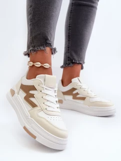 Dámske tenisky na platforme z ekokože, béžové Lynnette