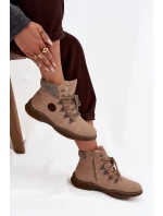 Zenaya dámske zateplené trappery - béžové Zenaya dámske zateplené trappery - béžové