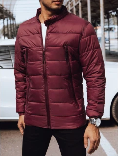 Pánská prošívaná bunda bordó Dstreet model 21969894 - FashionStreet