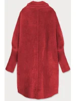 Červená vlna z alpaky na oblečenie (7108)