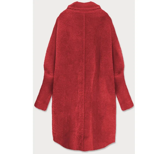 Červená vlna z alpaky na oblečenie (7108)