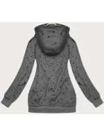 Šedá dámská mikina s kapucí a se vzorem model 19686417 - 6&8 Fashion Šedá dámská mikina s kapucí a se vzorem model 19686417 - 6&8 Fashion