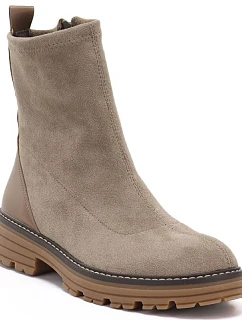 Dámské béžové semišové kotníkové boty model 22399735 - M. Daszyński