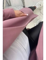 Tmavě růžová bunda oversize s kapucí