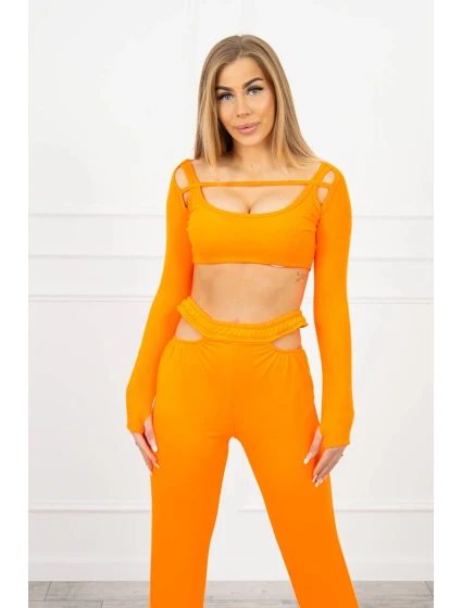 Súprava s blúzkou hore oranžová neónová Súprava s blúzkou hore oranžová neónová