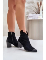 Dámské semišové teplé boty Černe model 21675647 - VINCEZA