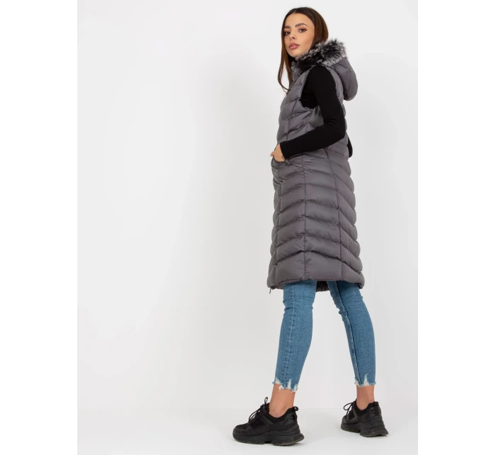 Dámska vesta RV KZ 008.00P tmavo šedá