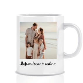 Personalizovaný klasický bílý hrníček 300 ml s fotografií Personalizovaný klasický bílý hrníček 300 ml s fotografií
