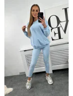 Bavlnená mikina + legíny 9454 modrá - Kesi
