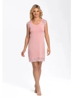 Ružová dámska nočná košeľa Naomi Pinie - Babella