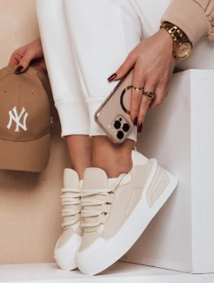 Dámske tenisky na platforme KICKON beige FashionStreet ZY0648