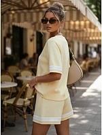 Dámska letná súprava so šortkami žltá FashionStreet AY1164