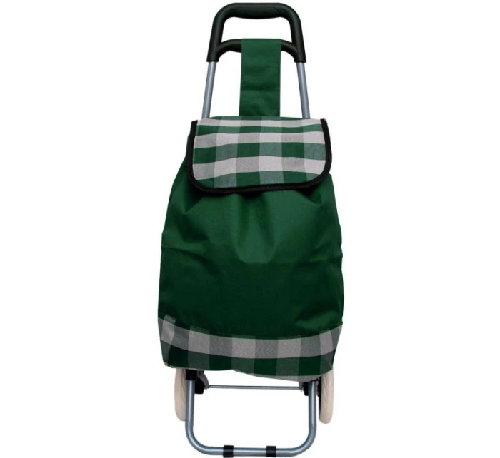 NÁKUPNÝ VOZÍK NA KOLIESKACH S RÁMOM 31L ZELENO-BIELY