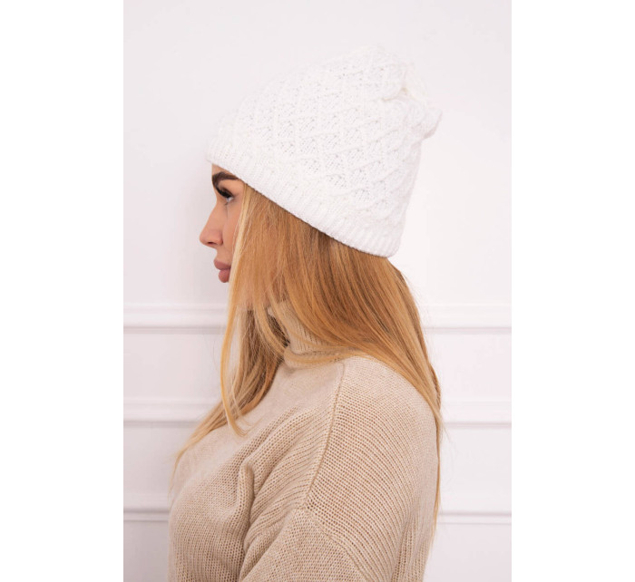 Fleecová čepice model 18750825 bílá - K-Fashion