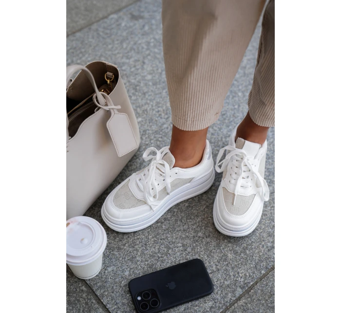 Dámské Tenisky Se Vzorem Bílé model 21683419 - Boto