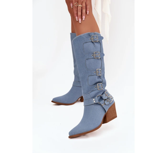 Džíny Kovbojky Na Podpatku S model 21710989 - Boto