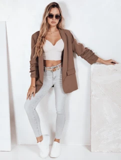 Dámske džínsové úzke nohavice šedé FashionStreet UY2811